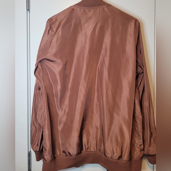 Forever 21 Rose Gold Satin Jacket - Picture 2 of 4